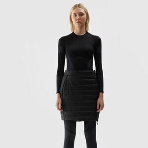 4F Down Puffer Ski Winter Skirt Black Sz S $98 {II53}